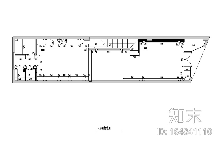 现代风格长乐服装店设计施工图（附效果图)cad施工图下载【ID:164841110】