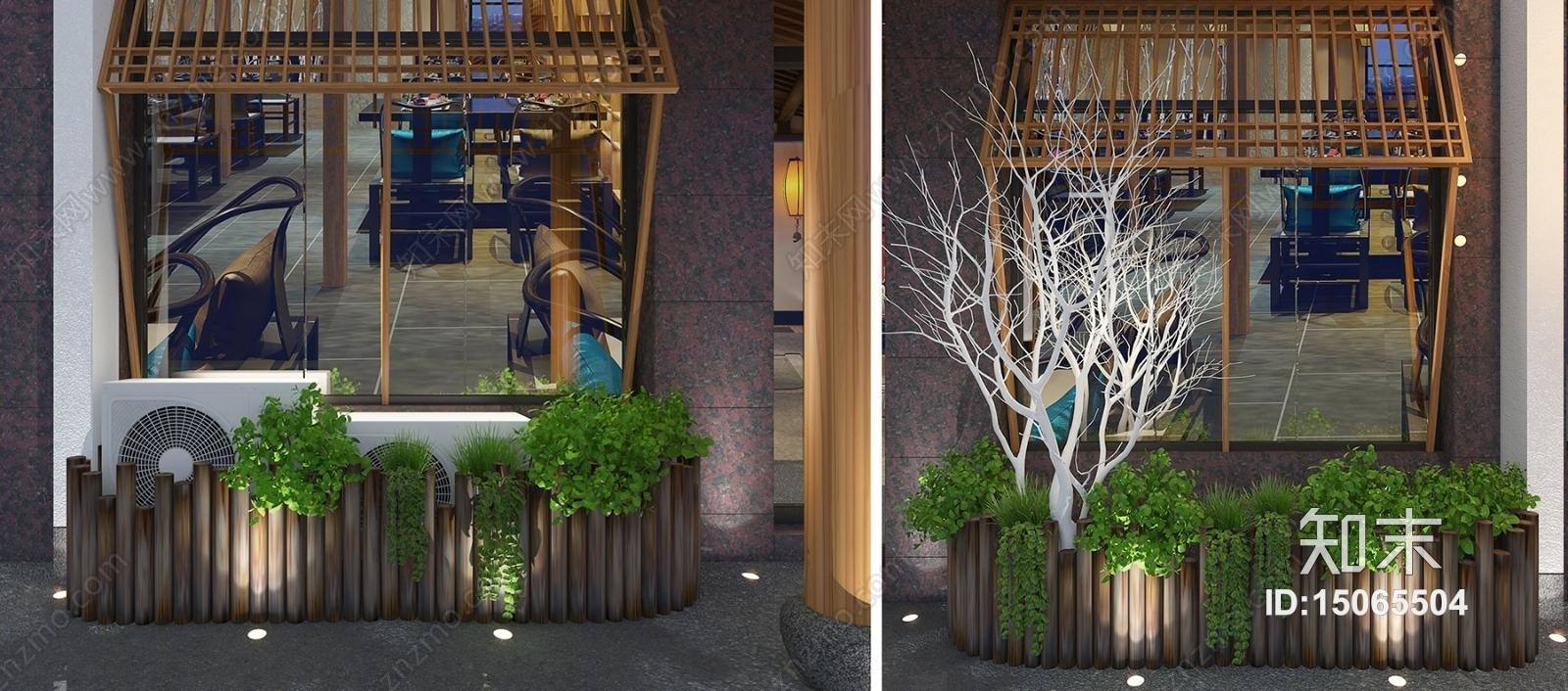 木桩格栅、空调外机3D模型下载【ID:15065504】