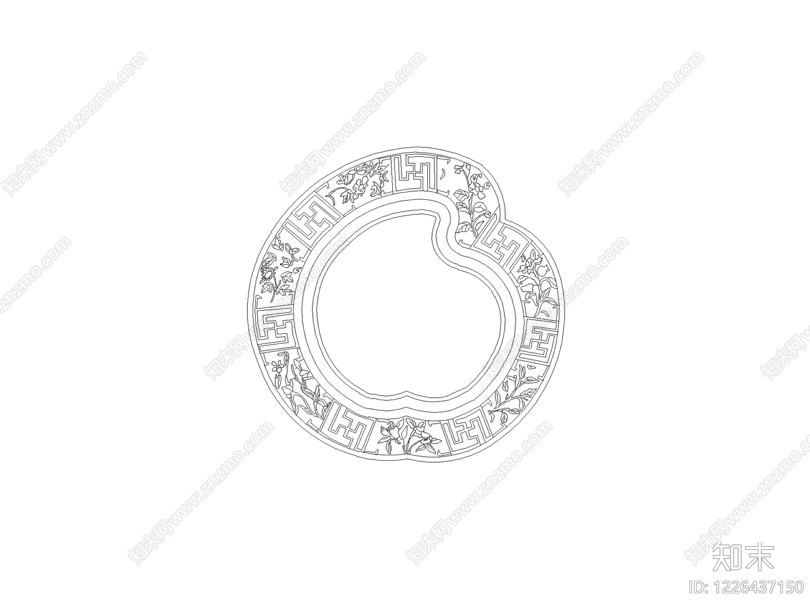 中国风模块集cad施工图下载【ID:1226437150】