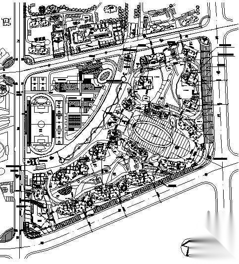 [上海]某居住小区F街坊绿化分析图cad施工图下载【ID:161109129】