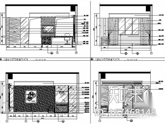 [重庆]现代简约四星级酒店商务套房装修施工图cad施工图下载【ID:167468148】