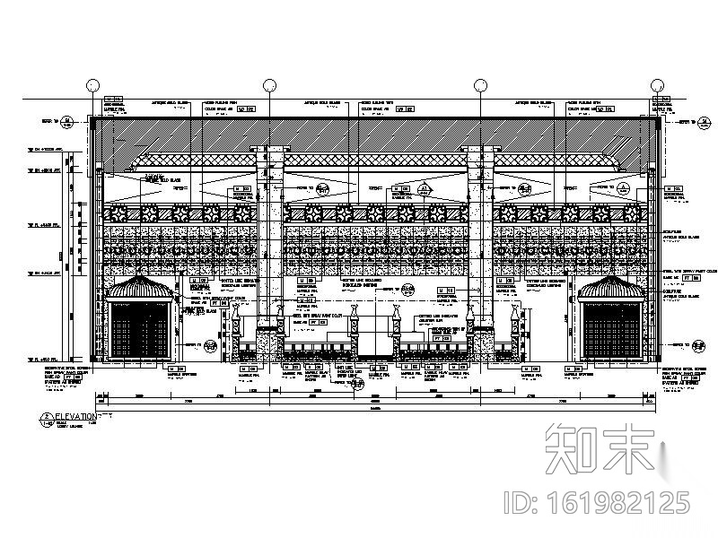 [成都]某大酒店大堂室内装修图cad施工图下载【ID:161982125】