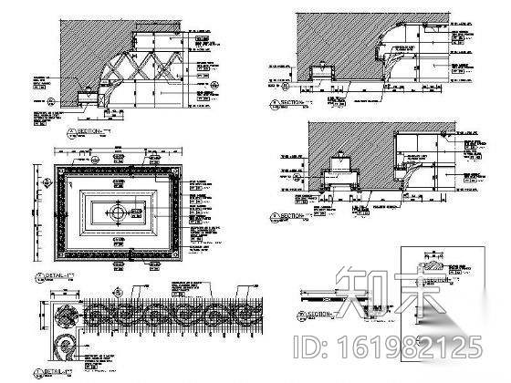 [成都]某大酒店大堂室内装修图cad施工图下载【ID:161982125】