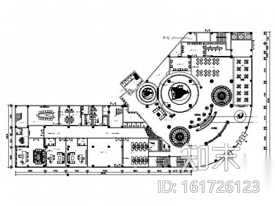 [福建]大型企业集团奢华售楼部AB区装修图（含效果）cad施工图下载【ID:161726123】