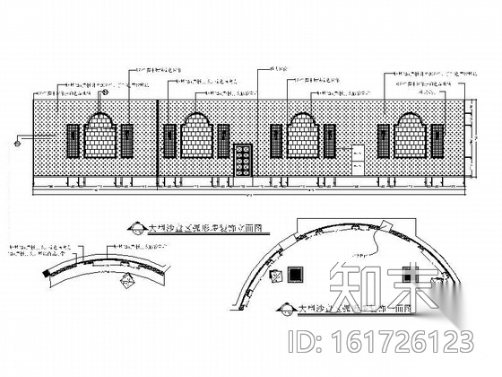 [福建]大型企业集团奢华售楼部AB区装修图（含效果）cad施工图下载【ID:161726123】