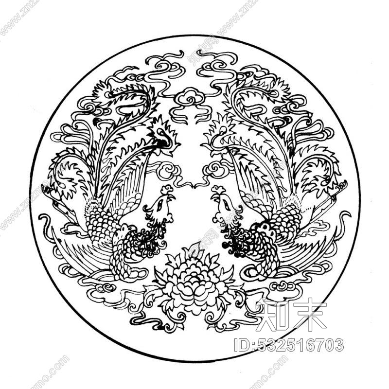 凹凸黑白-黑白古典贴图下载【ID:532516703】