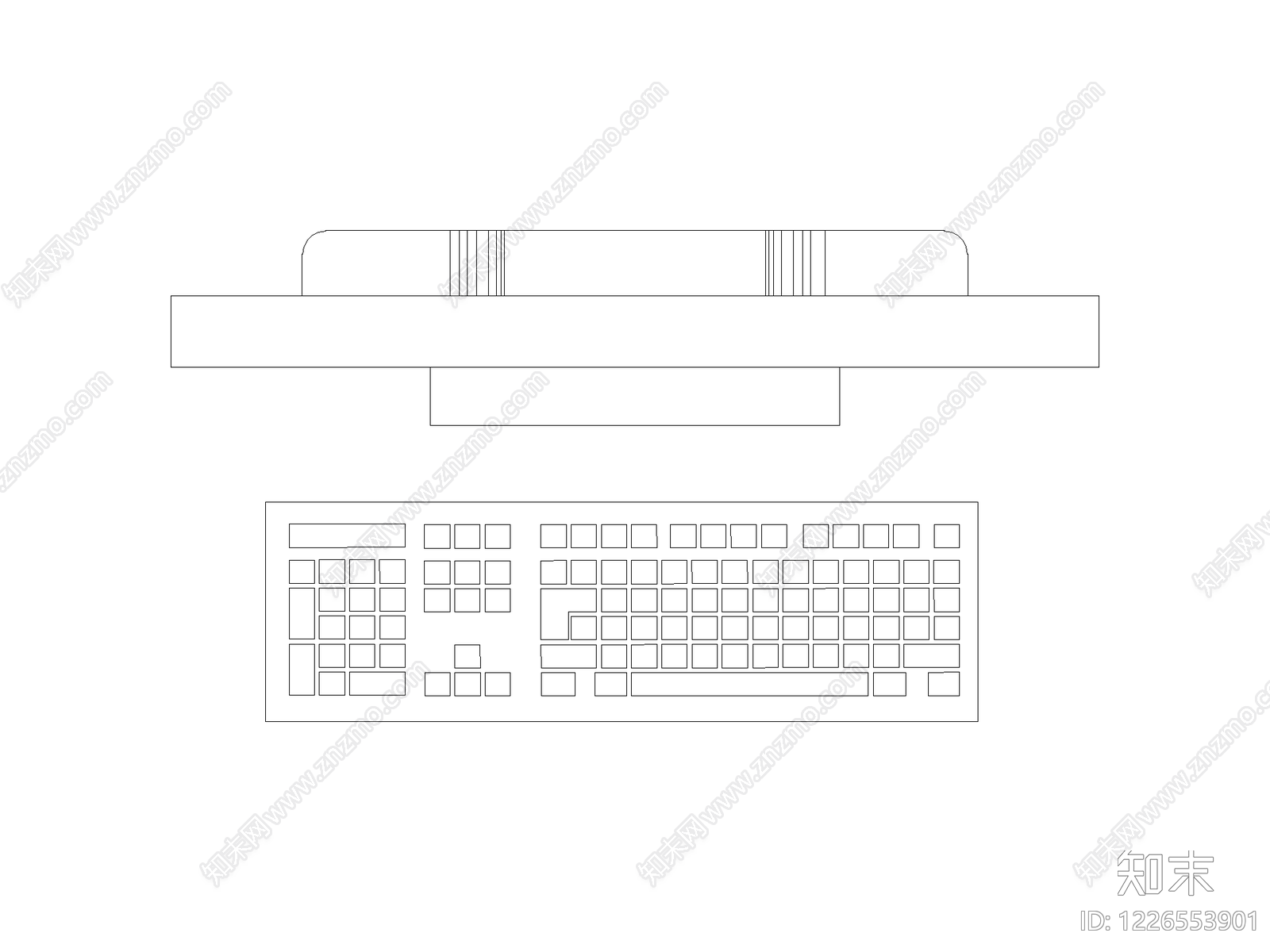 桌子cad施工图下载【ID:1226553901】