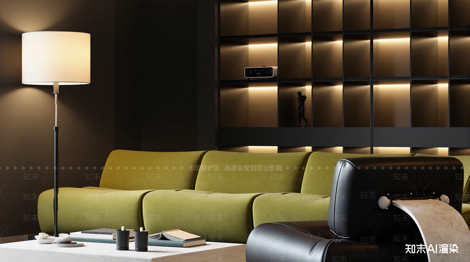 现代家居客厅3D模型下载【ID:1221990086】