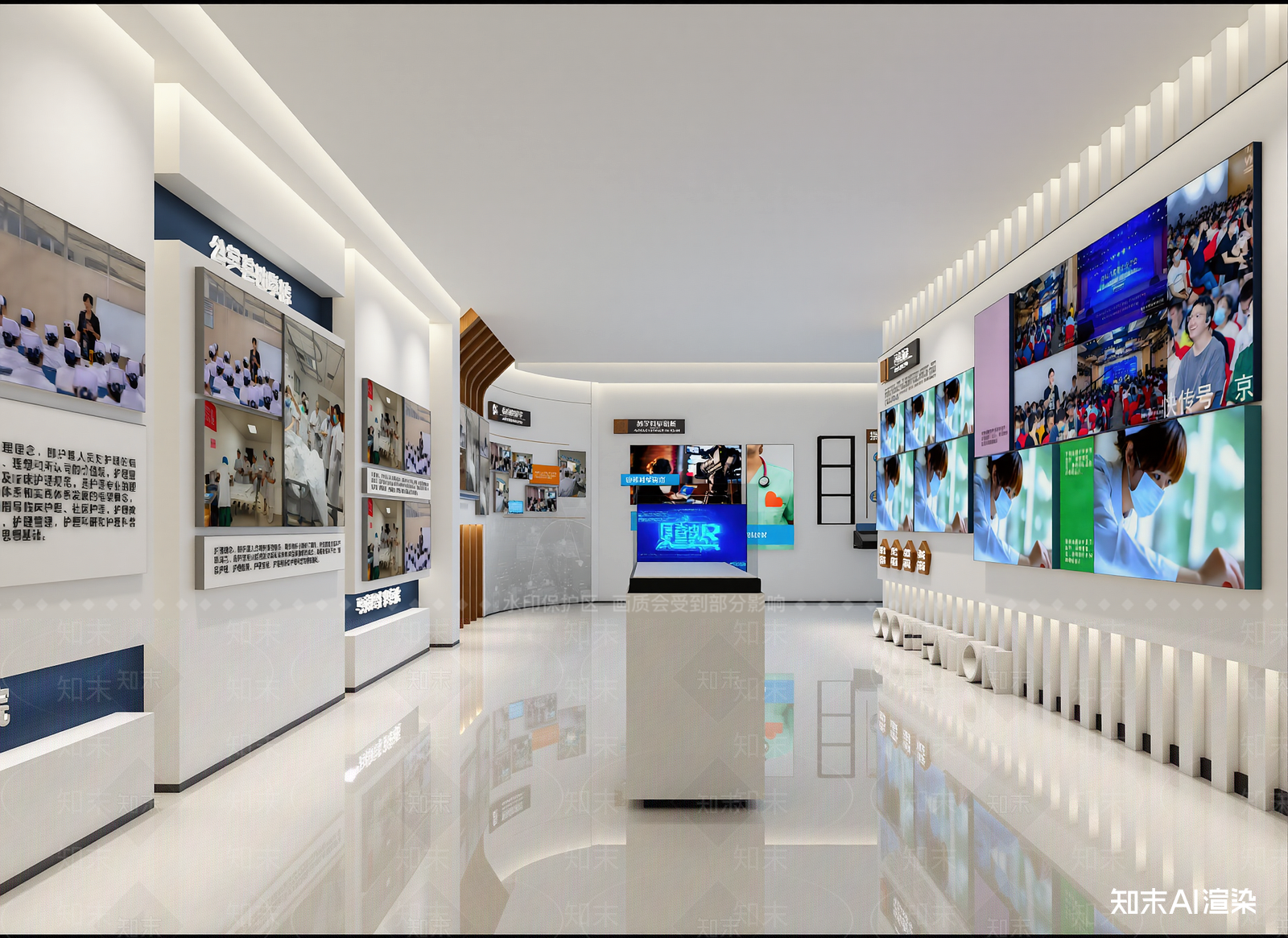企业文化展厅3D模型精品下载_3dmax模型_知末网
