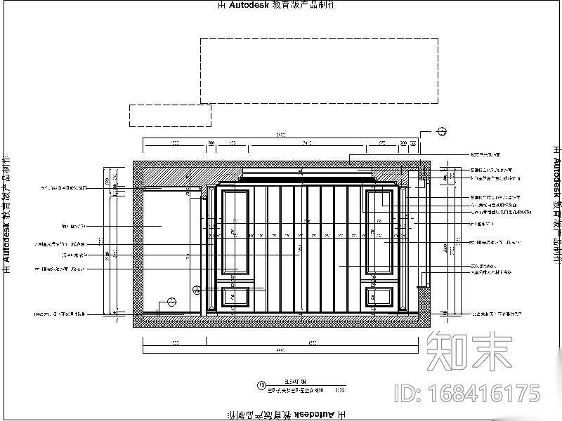 [大连]海派美式风二期样板间设计施工图（含效果图）cad施工图下载【ID:168416175】