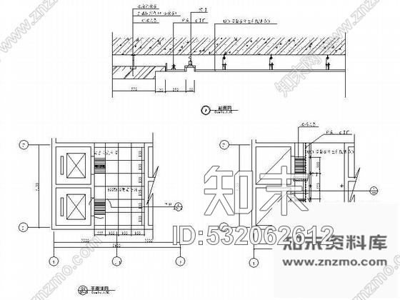 施工图宾馆电梯厅装修设计图含效果图cad施工图下载【ID:532062612】