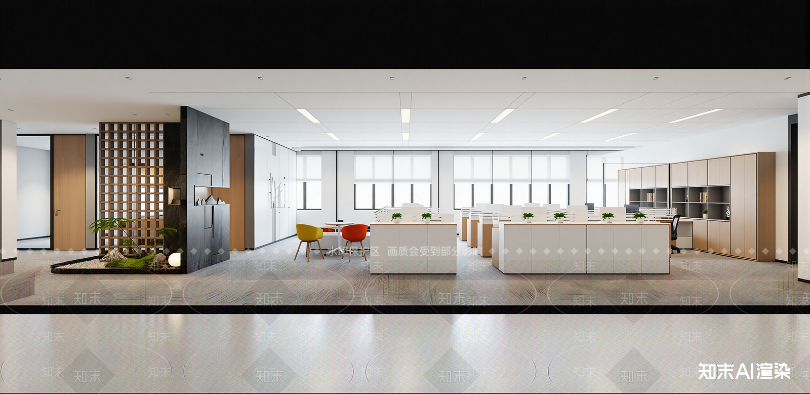 现代办公大堂SU模型下载【ID:1215959797】