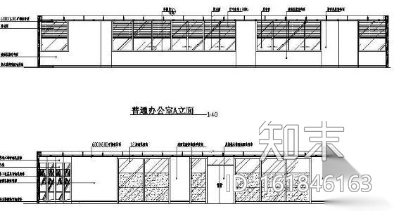 四川某大厦办公室装修图cad施工图下载【ID:161846163】