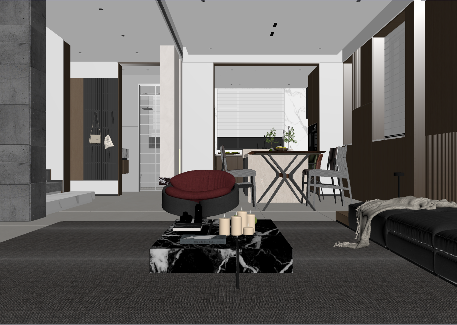 现代客餐厅3D模型下载【ID:1215138104】