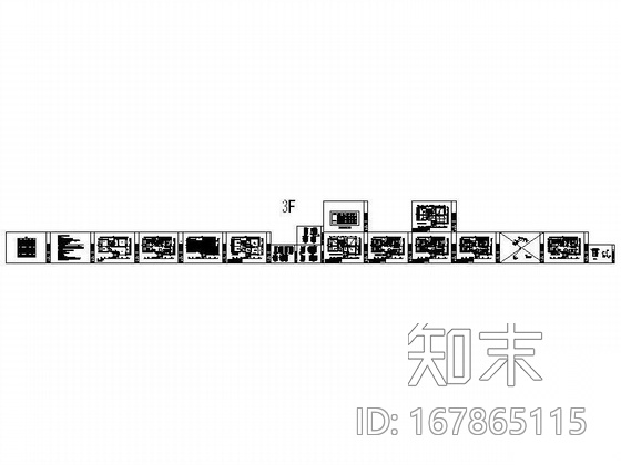 知名地产三居室内设计图施工图下载【ID:167865115】