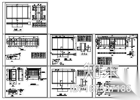 3米高公交候车亭钢结构图纸施工图下载【ID:167537186】