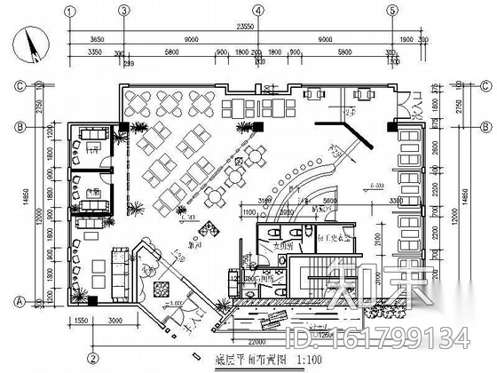某酒吧装饰装修图施工图下载【ID:161799134】