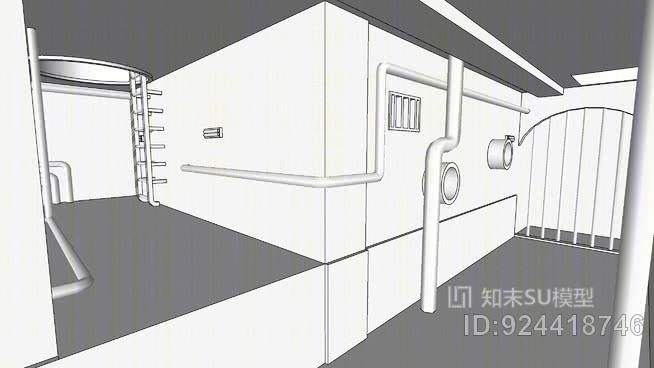 浣熊市北部，公园下水道入口。SU模型下载【ID:924418746】