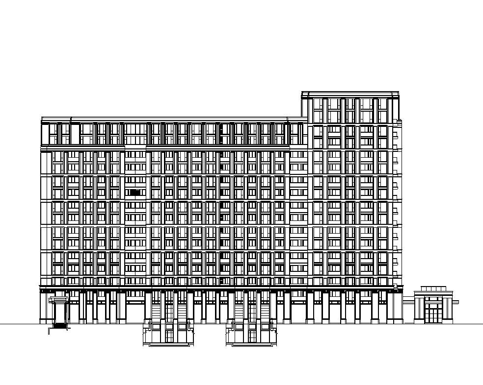 [江苏]无锡绿城居住区建筑施工图设计（欧陆风格）cad施工图下载【ID:165155172】