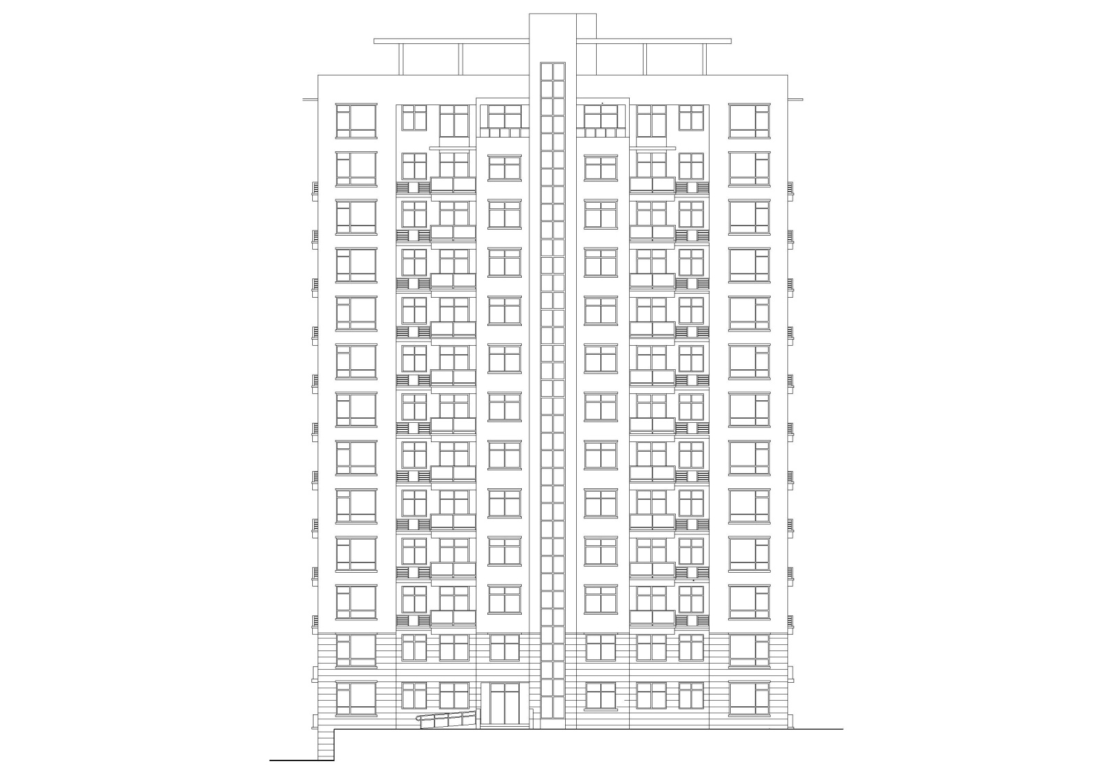 某十三层高层住宅楼建筑施工图施工图下载【ID:160580111】