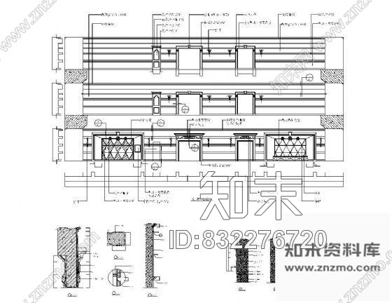 图块/节点酒店大堂装饰详图Ⅱcad施工图下载【ID:832276720】