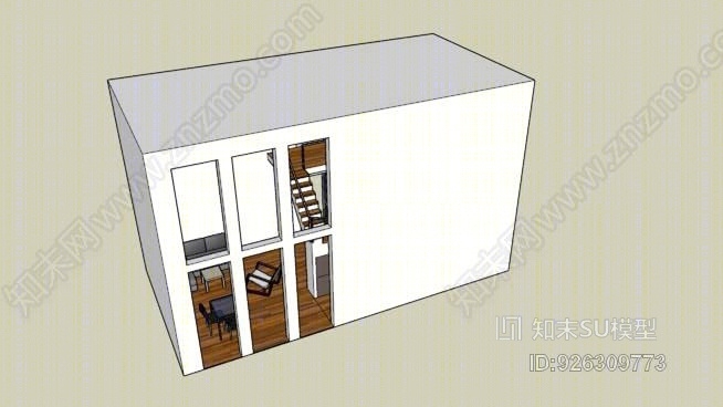 极简住宅10×5mSU模型下载【ID:926309773】