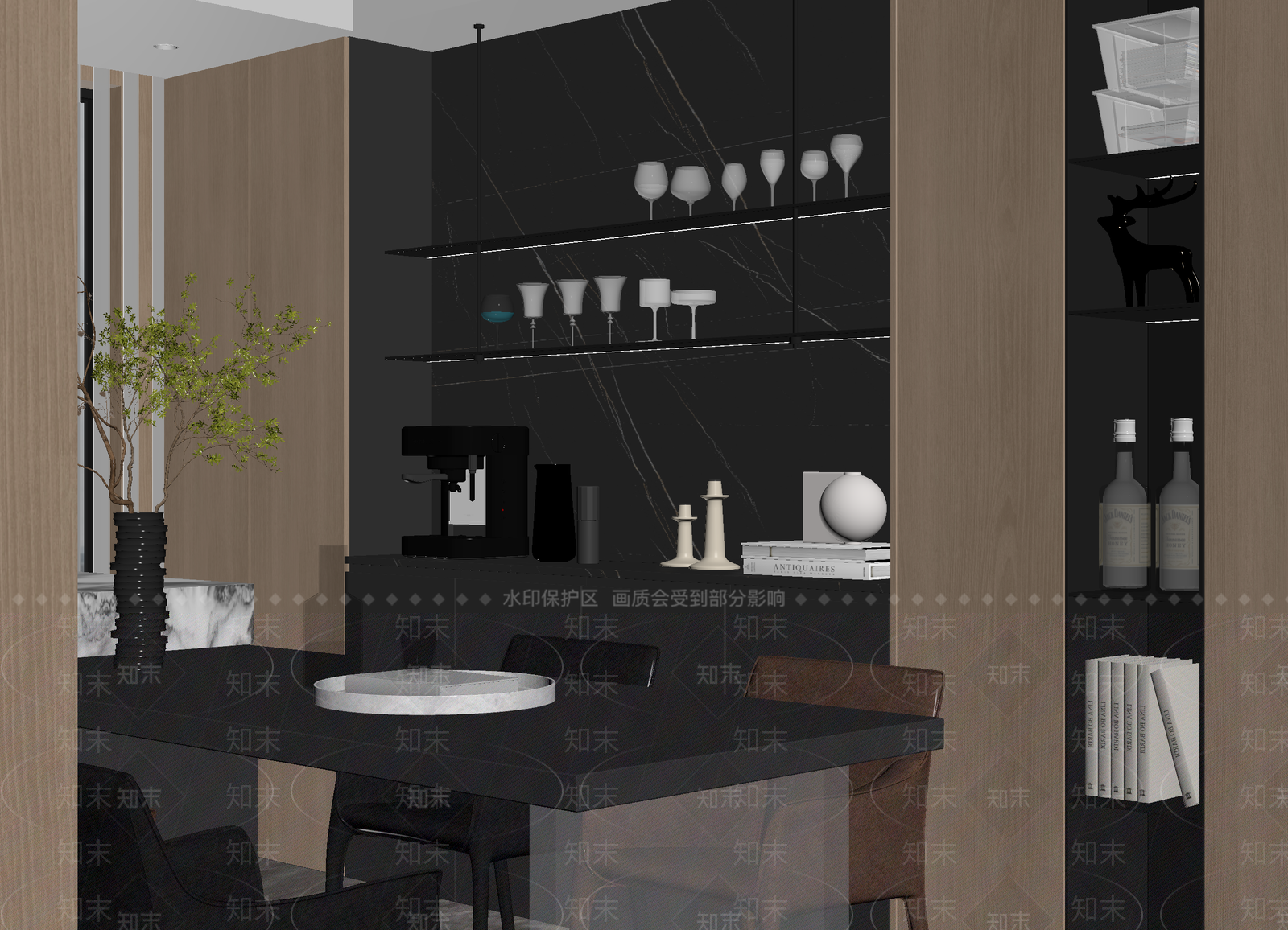 现代咖啡厅3D模型下载【ID:1214714560】