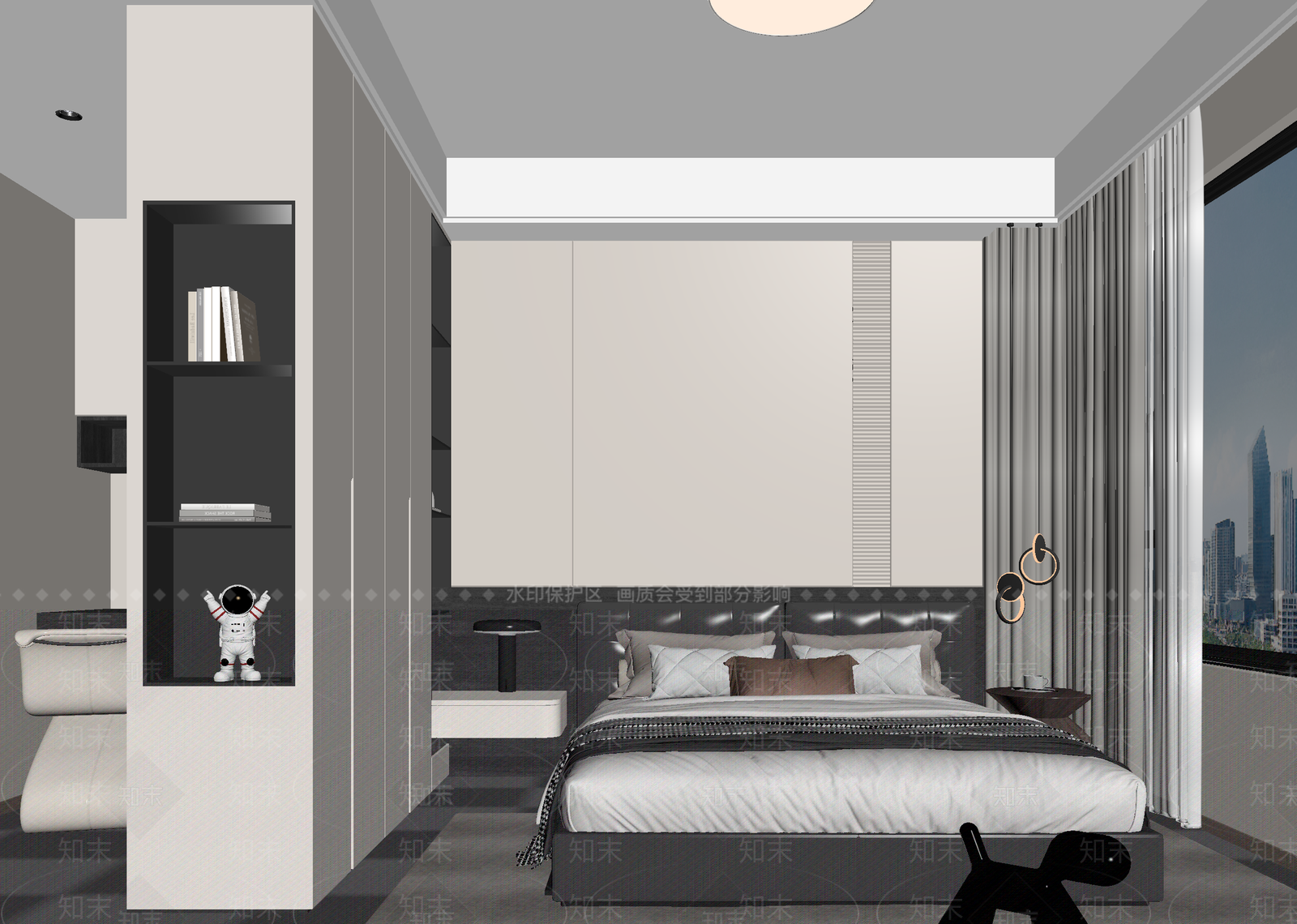 现代酒店客房3D模型下载【ID:1215082195】