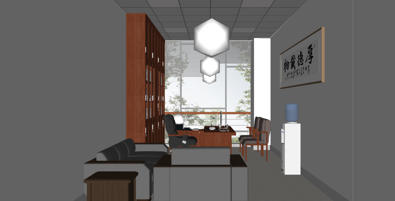 现代办公区SU模型下载【ID:1216045694】