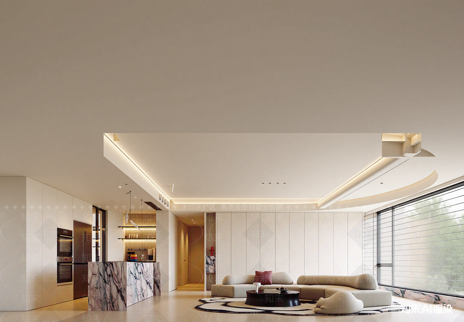 现代客餐厅3D模型下载【ID:1221925622】