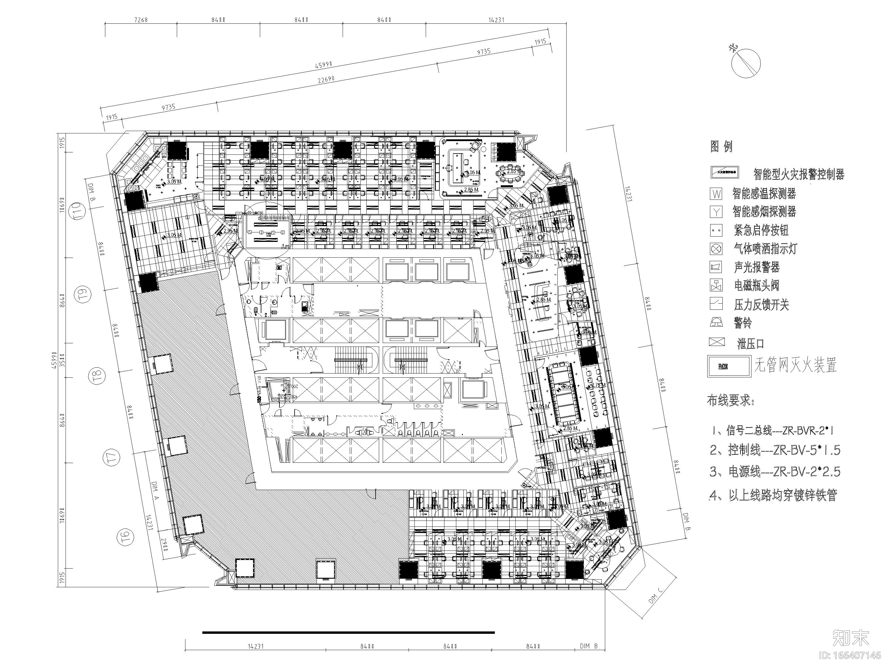 [上海]816㎡医疗公司办公室施工图+效果图cad施工图下载【ID:166407146】