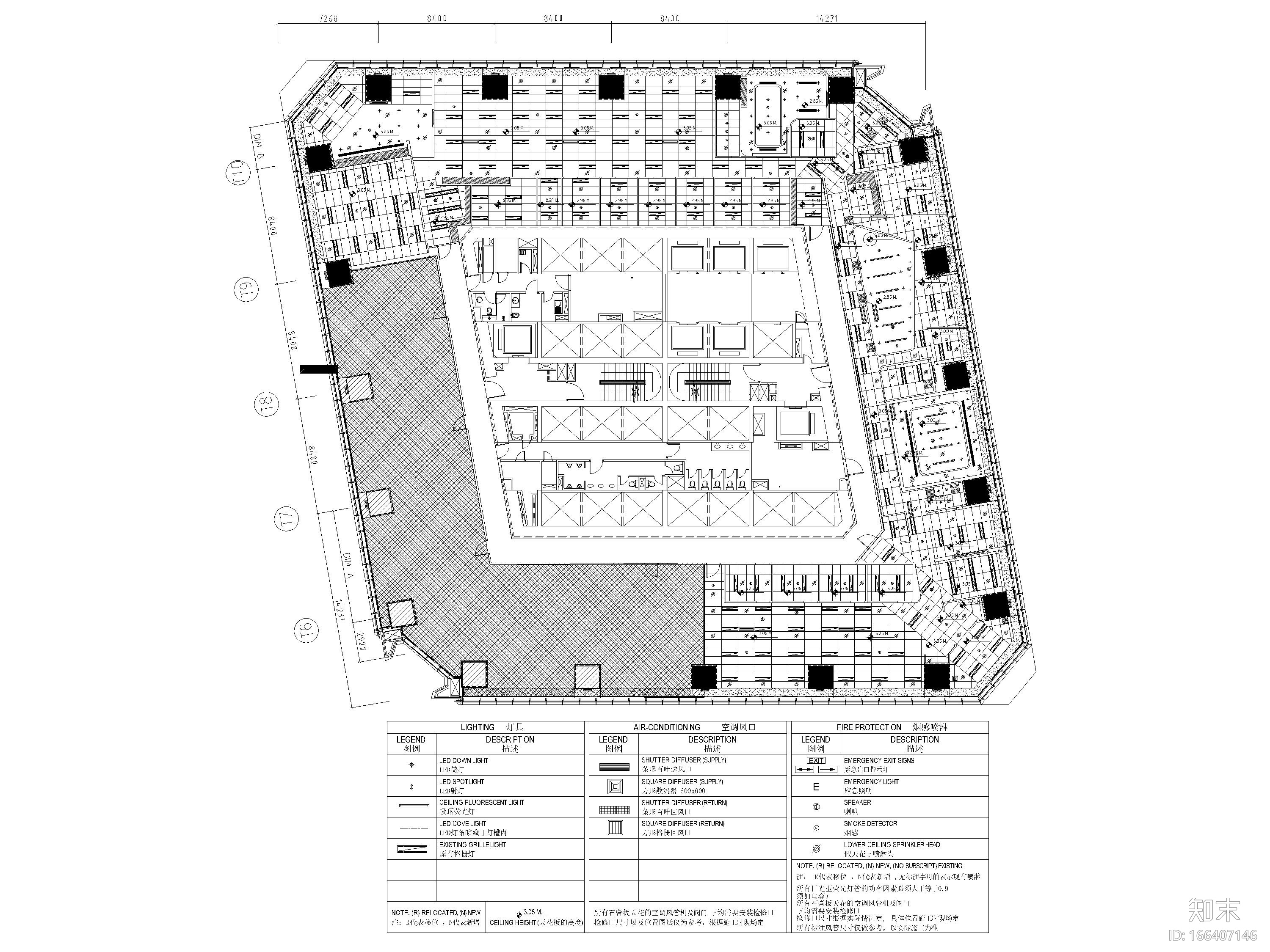 [上海]816㎡医疗公司办公室施工图+效果图cad施工图下载【ID:166407146】
