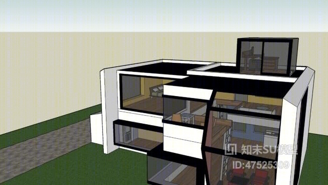 独栋别墅SU模型下载【ID:218165330】