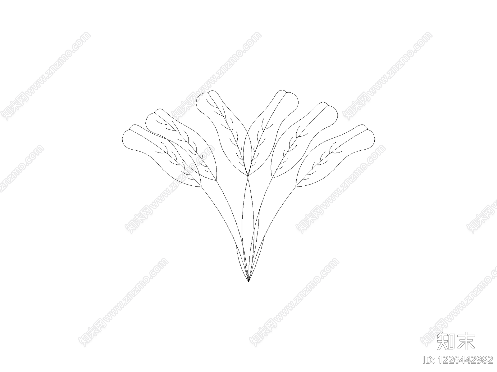 组团植物平立面图cad施工图下载【ID:1226442982】