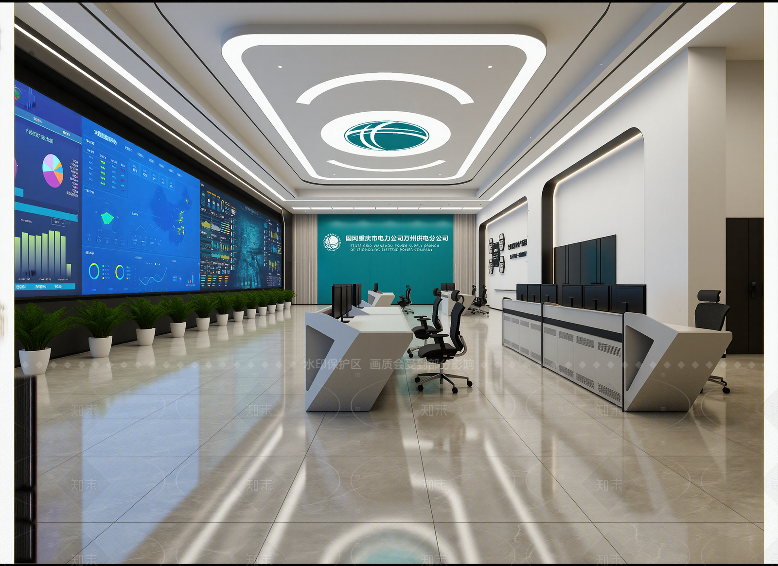 现代指挥中心3D模型下载【ID:1214953866】