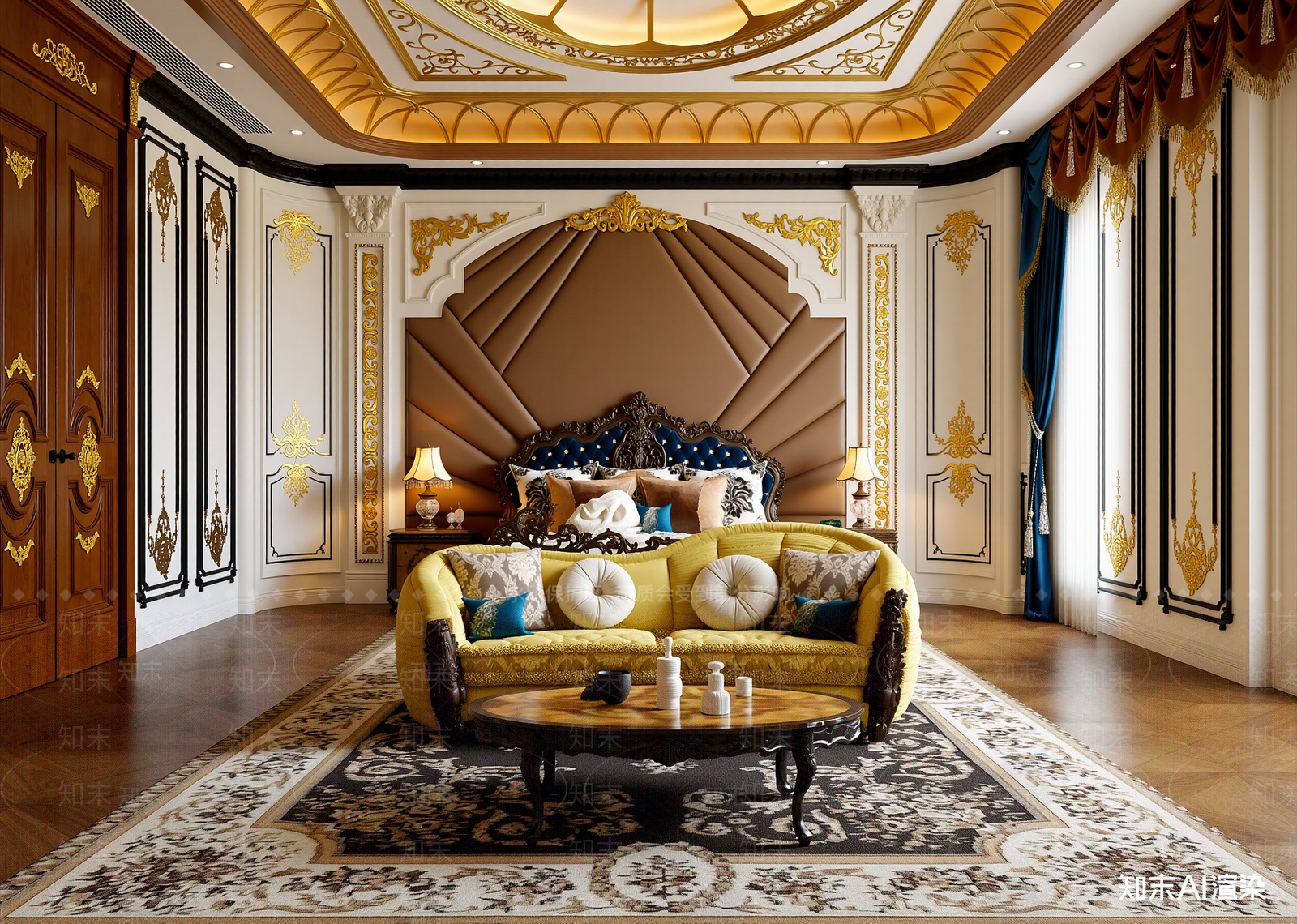 欧式别墅客厅3D模型下载【ID:1215011842】