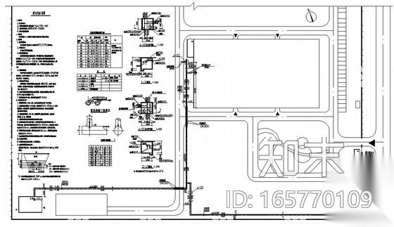 某幕墙公司室外热力管网平面图cad施工图下载【ID:165770109】