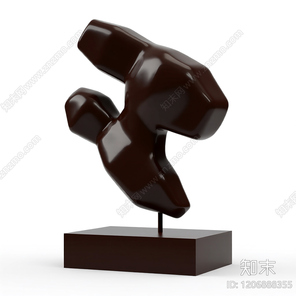 抽象雕塑装饰品3D模型下载【ID:1206888355】