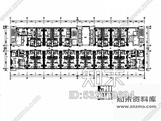施工图广东精品五星酒店客房室内装修施工图含效果图施工图下载【ID:532019694】