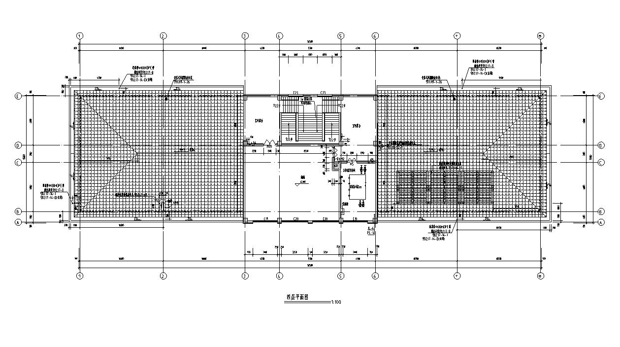 [宁夏]四层框架结构消防站办公楼建筑施工图（含训练馆及...施工图下载【ID:165157108】