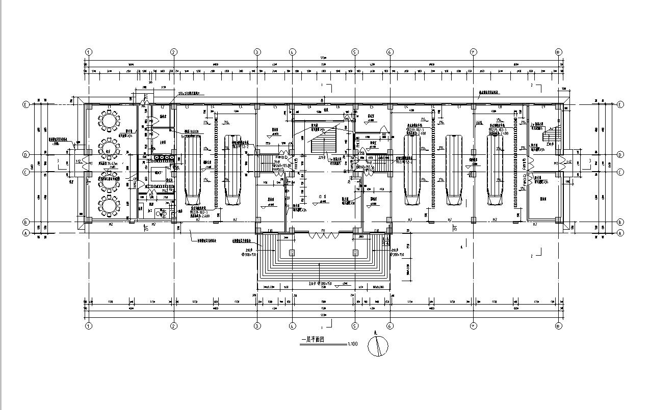 [宁夏]四层框架结构消防站办公楼建筑施工图（含训练馆及...施工图下载【ID:165157108】