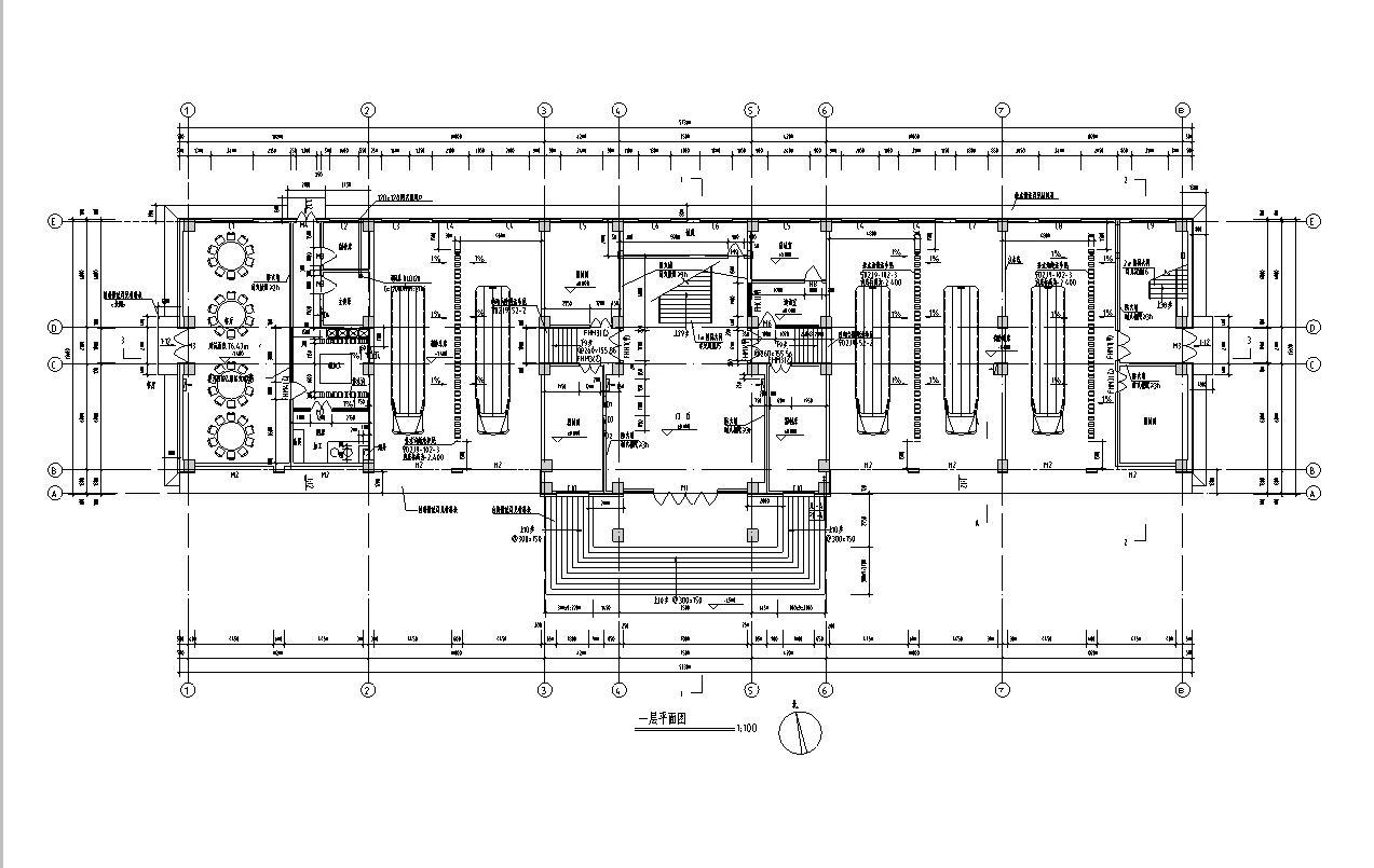 [宁夏]四层框架结构消防站办公楼建筑施工图（含训练馆及...施工图下载【ID:149953152】