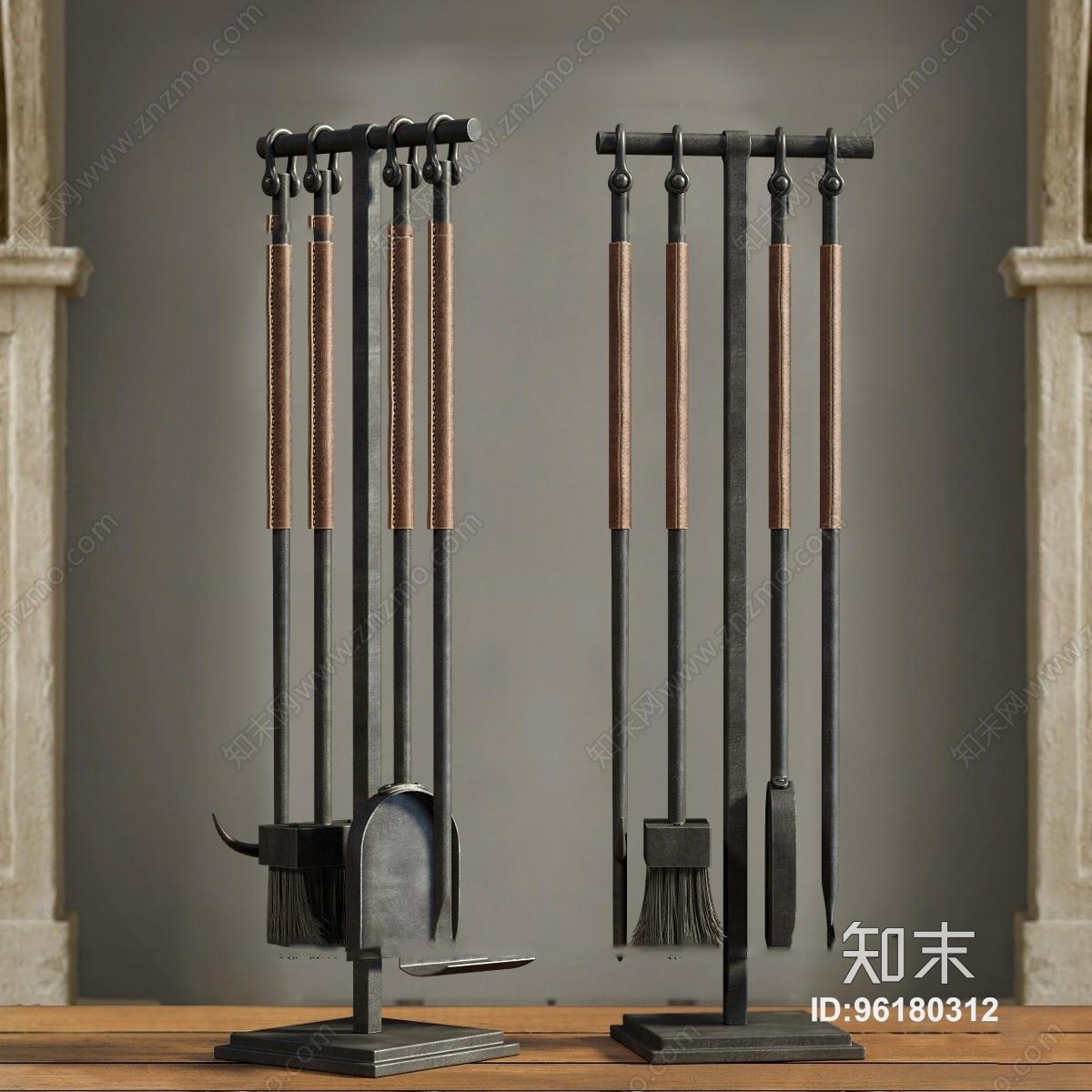 现代壁炉工具3D模型下载【ID:96180312】