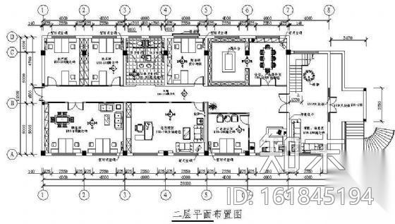 办公及家居装修设计图cad施工图下载【ID:161845194】