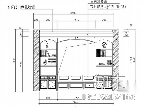 [北京]简约温馨三室三厅室内设计CAD施工图施工图下载【ID:167452166】