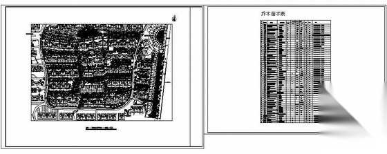 昆山某小区二期乔灌木配置图cad施工图下载【ID:161112128】