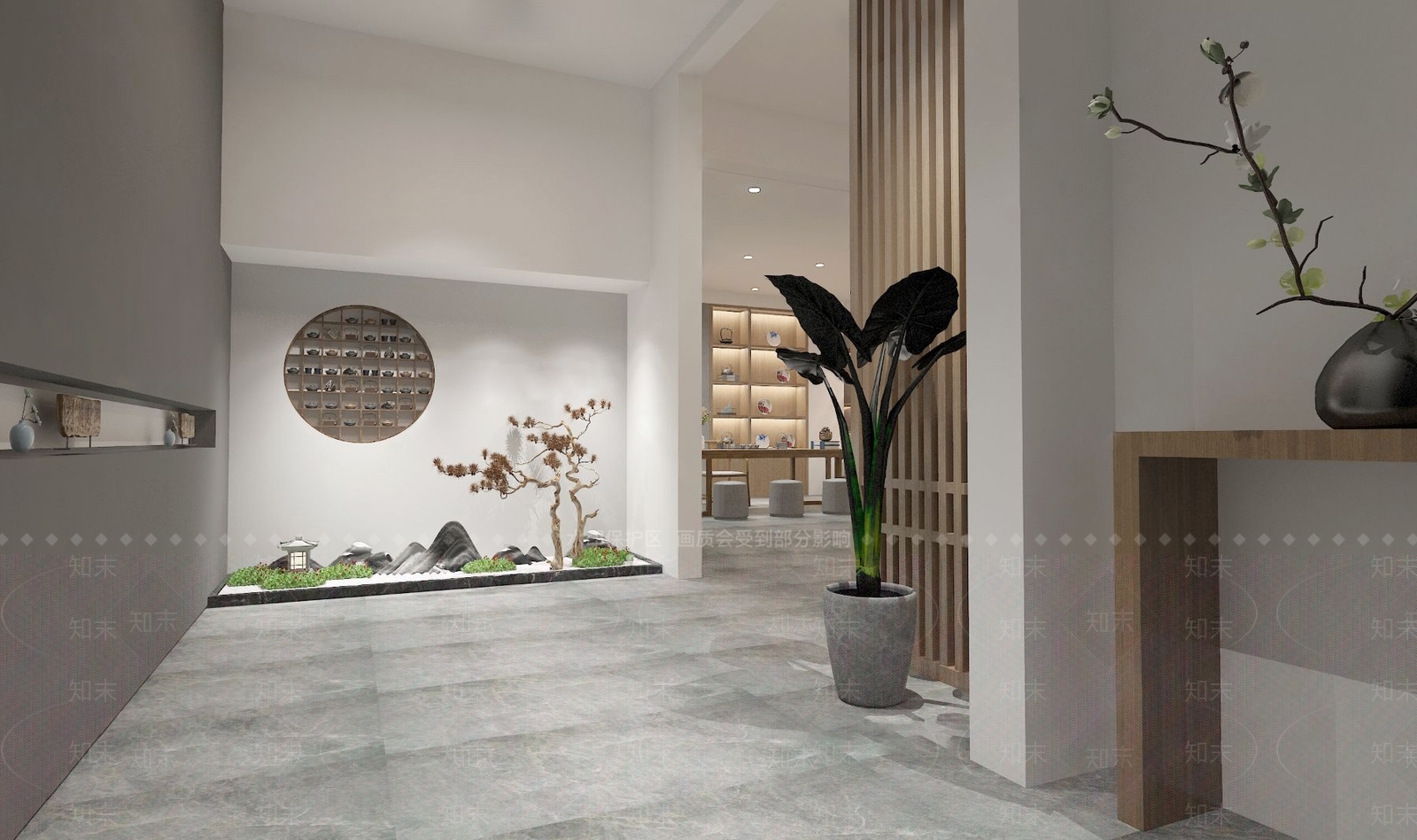 新中式茶馆3D模型下载【ID:1109794203】