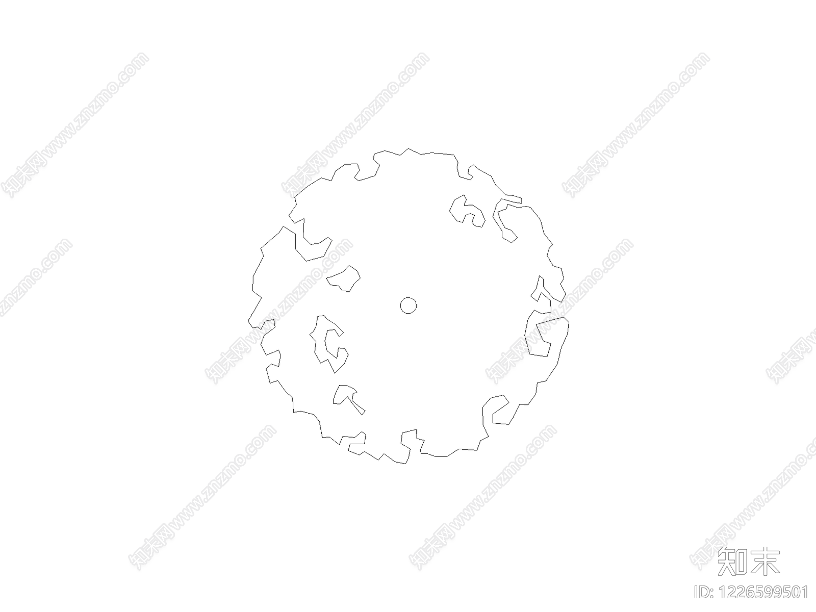 现代雕花CAD图纸