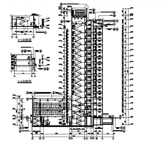 某十五层办公楼建筑方案图cad施工图下载【ID:151434181】