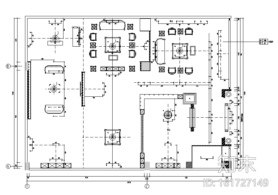 中式风格家具店面设计施工图（附效果图）cad施工图下载【ID:161727149】